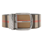 Burberry 26 Reversible Check Pin Belt 'Black Sand Beige' 81199971