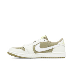 AIR JORDAN 1 LOW GOLF X TRAVIS SCOTT OLIVE BLACK