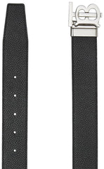 Burberry 26 TB Monogram Buckle Reversible Belt 'Black Tan' 8043247