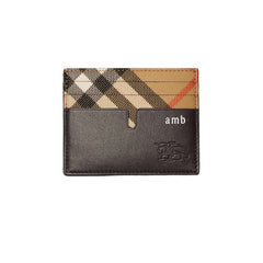 Burberry 26 Tall Pop Check Card Case 'Sand Beige'