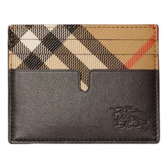 Burberry 26 Tall Pop Check Card Case 'Sand Beige'