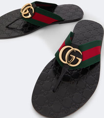 Riviera GG leather thong sandals