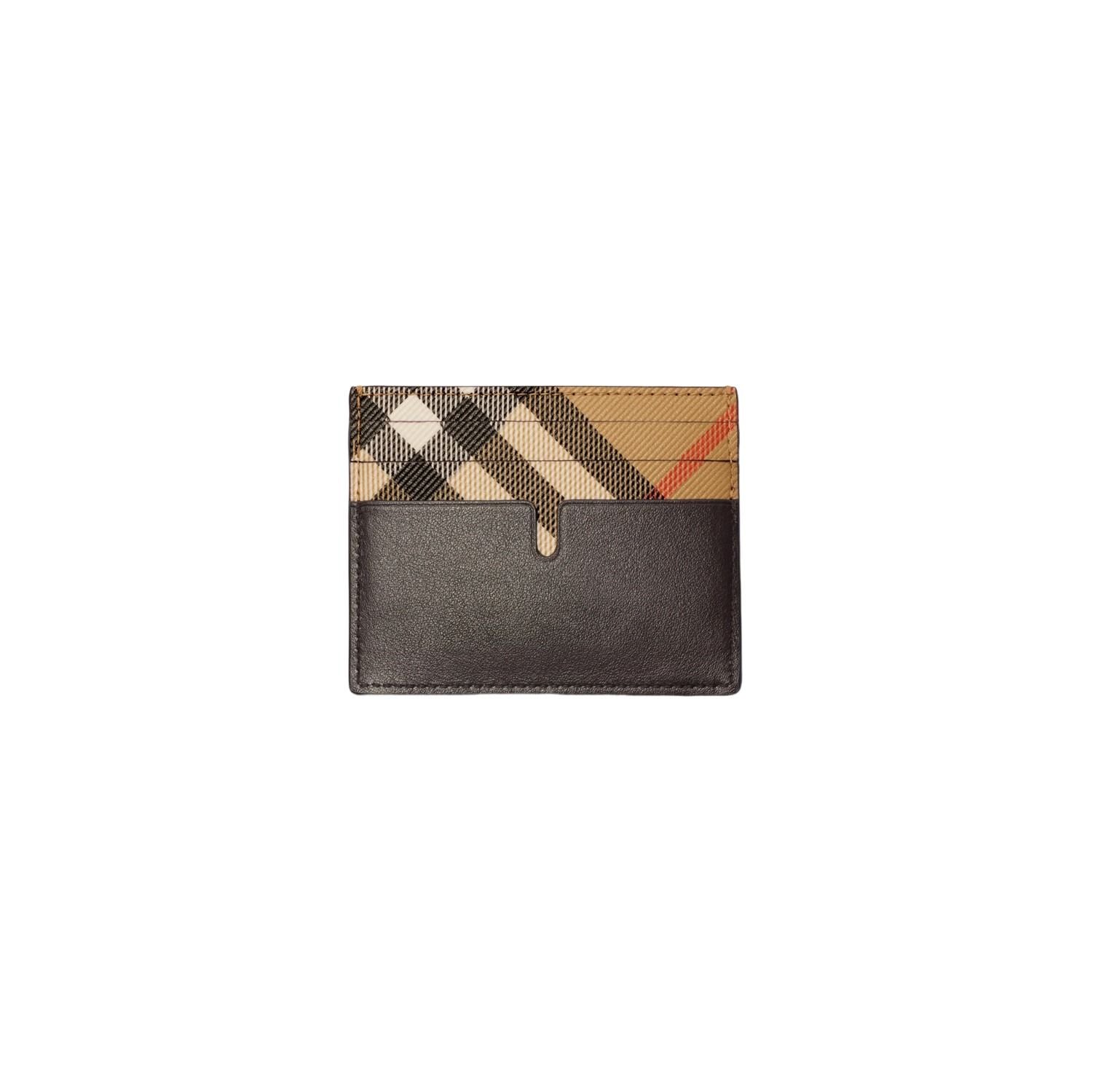 Burberry 26 Tall Pop Check Card Case 'Sand Beige'