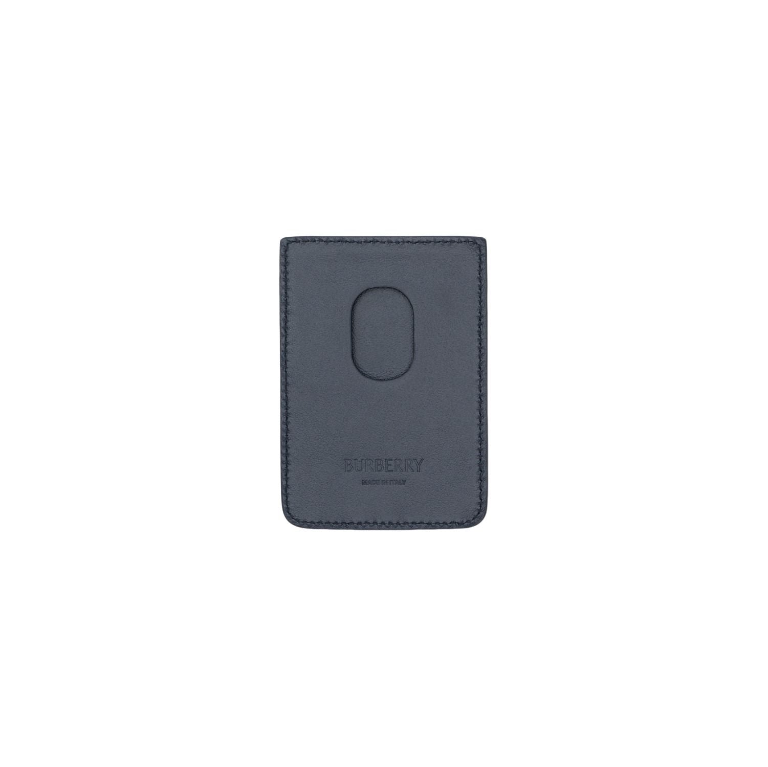 Burberry 26 Pop Check Magnetic Card Case 'Midnight Blue'
