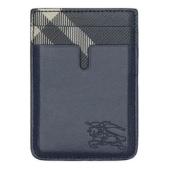 Burberry 26 Pop Check Magnetic Card Case 'Midnight Blue'