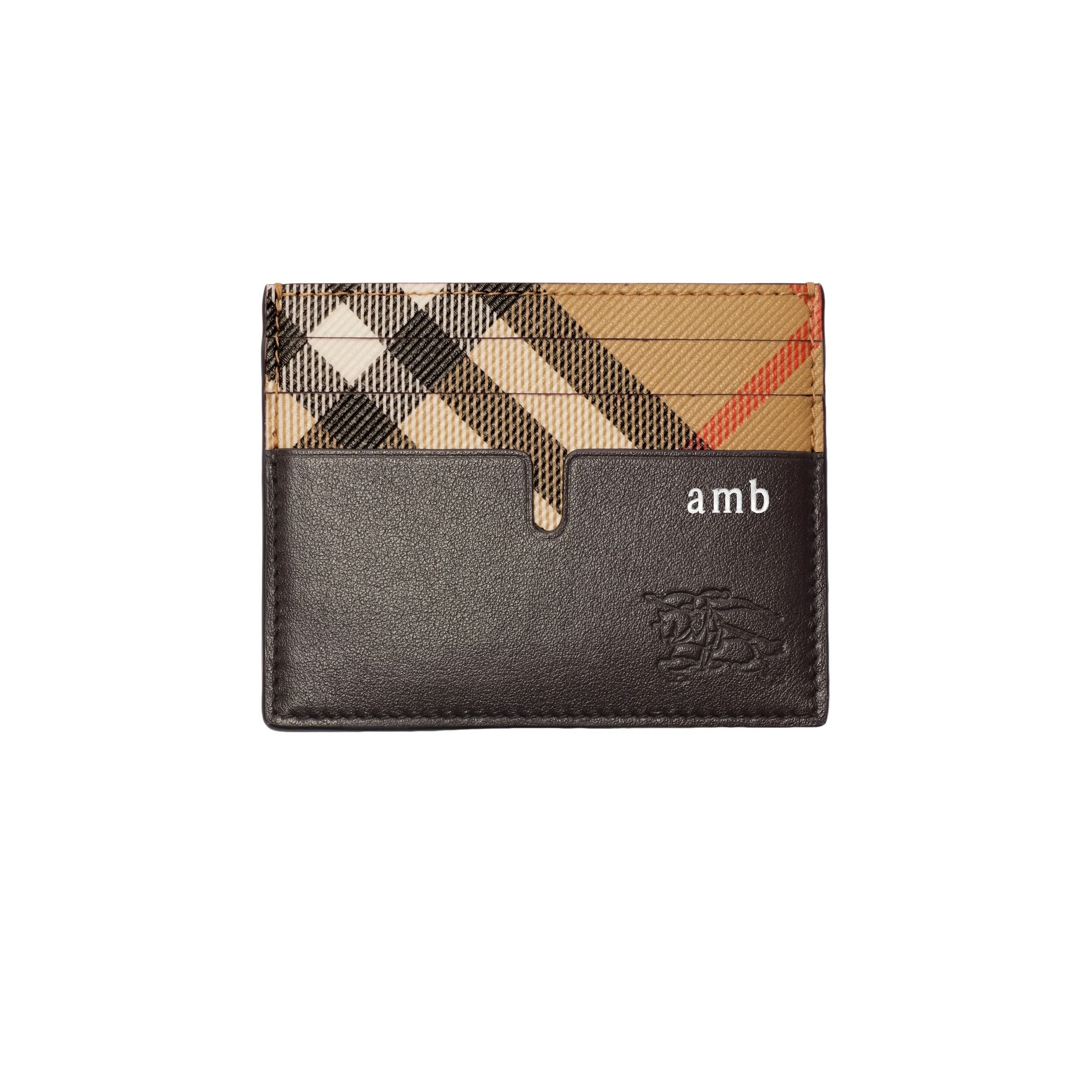 Burberry 26 Tall Pop Check Card Case 'Sand Beige'