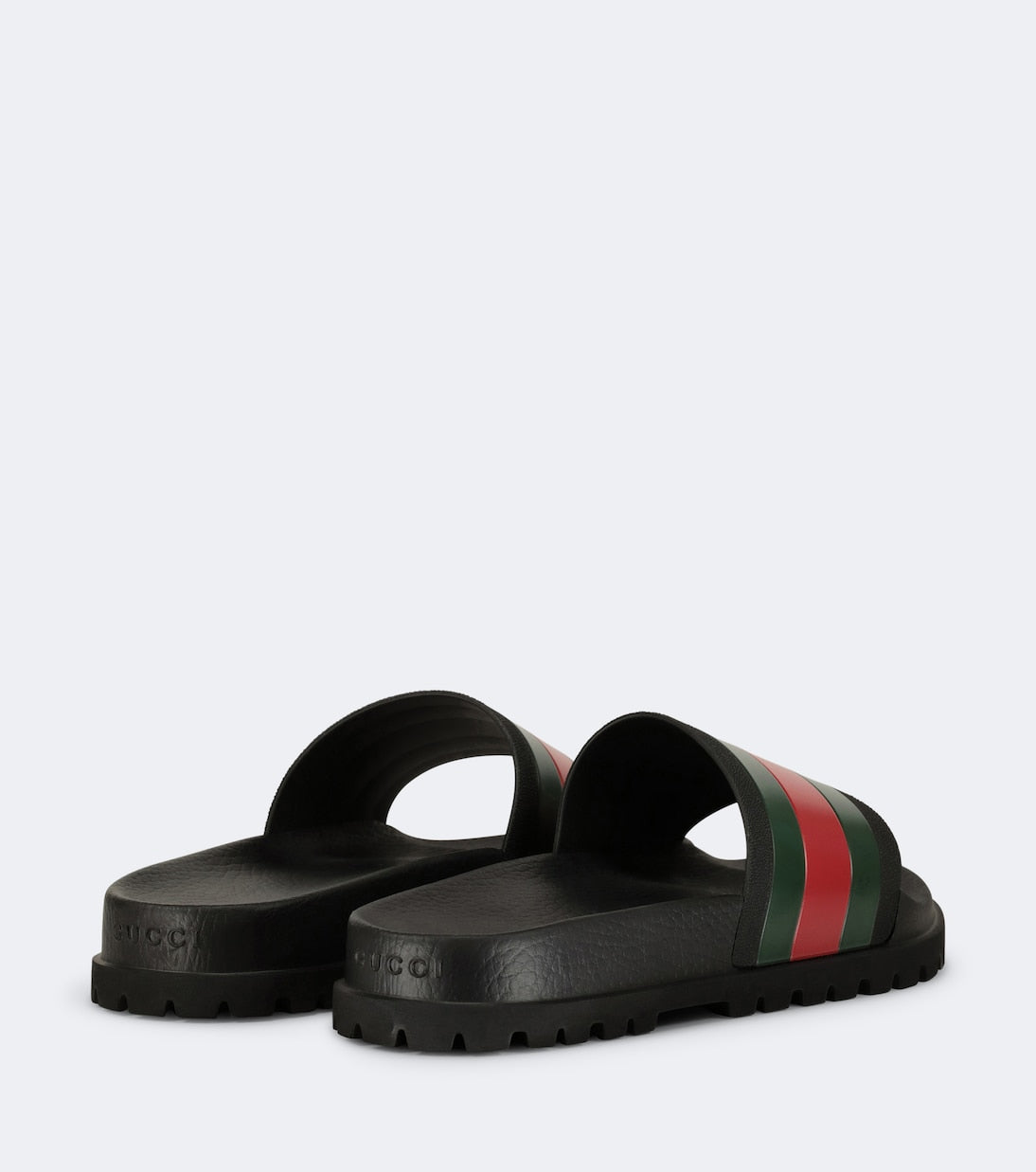 Striped Web slide sandals