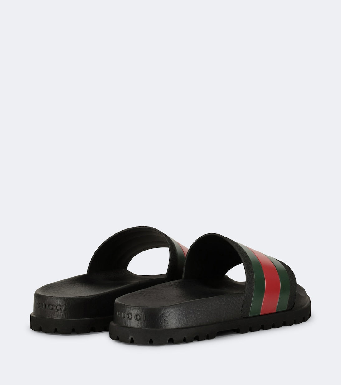 Striped Web slide sandals
