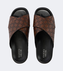 GG leather slides