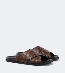 GG leather slides