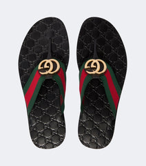Riviera GG leather thong sandals