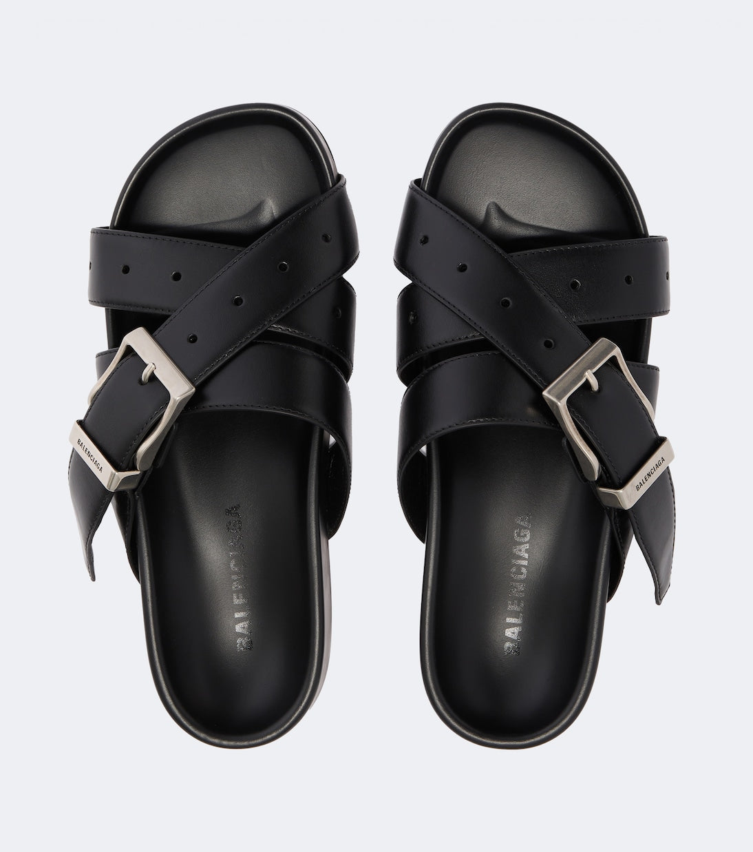 Belt leather mules