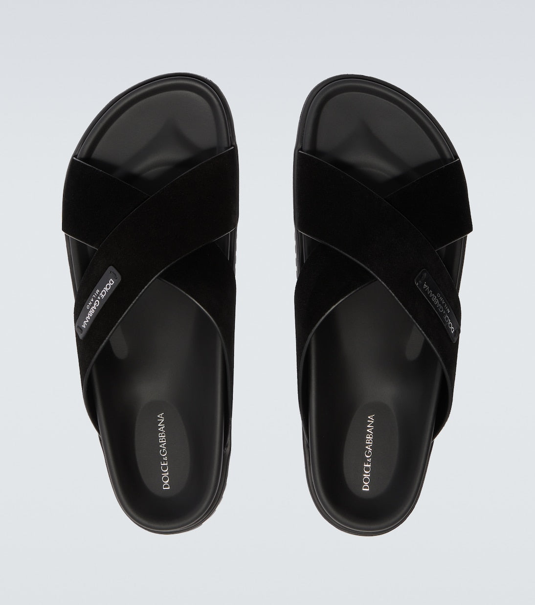 Logo suede sandals