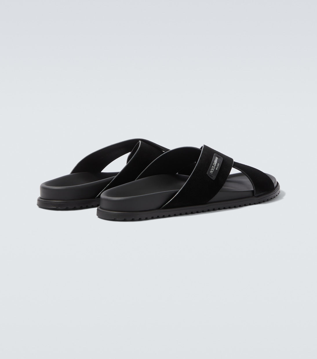 Logo suede sandals