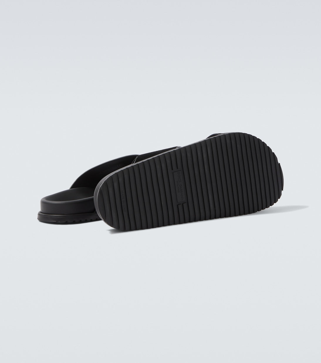 Logo suede sandals